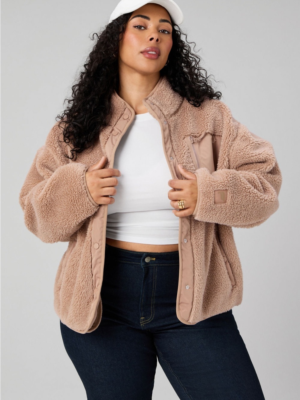 Fabletics Tahoe, Teddy jacket new size 2X waffle color new